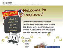 Tablet Screenshot of dogskool.co.uk